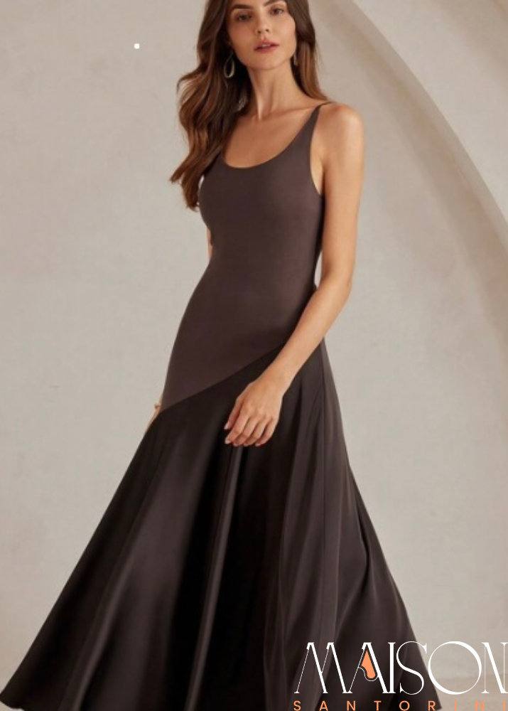 Vestido Santorini Cravo